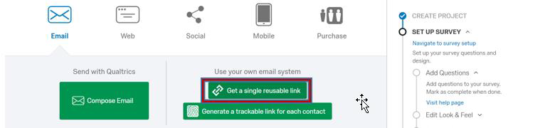 Image showing the Get a single reusable link button